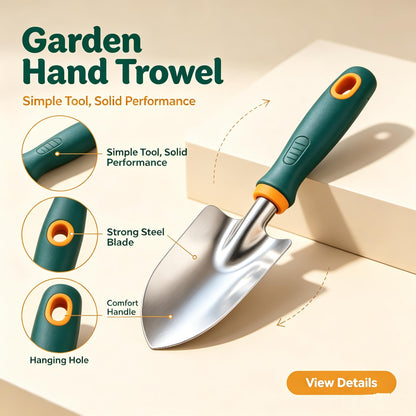 🌸HUMMERRS Garden Hand Trowel, Stainless Steel Garden Shovel with Ergonomic Comfort Grip Handle, Heavy-Duty Small Gardening Trowel for Digging, Transplanting, Weeding & Potting Plants