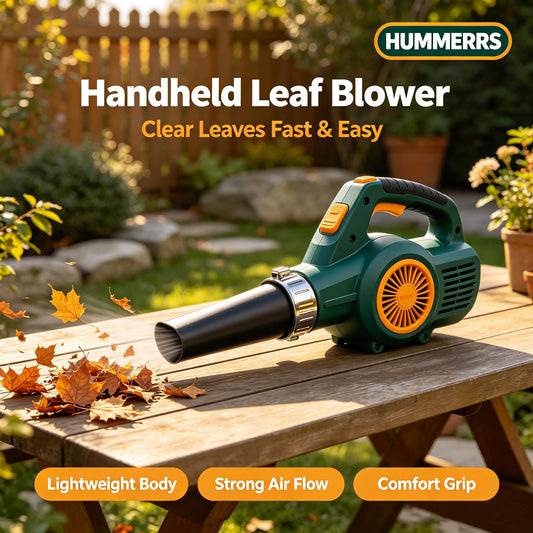 🌳HUMMERRS Handheld Leaf Blower, Lightweight Electric Leaf Blower with Strong Air Flow, Comfort Grip and 360° Rotatable Nozzle, Ideal for Garden Cleaning, Leaf Removal & Outdoor Yard Care