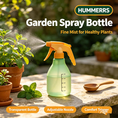 🌿HUMMERRS Garden Spray Bottle, Adjustable Nozzle Plant Mister Spray Bottle with Scale, Comfort Trigger Hand Sprayer for Indoor Outdoor Houseplants, Garden Watering, Cleaning